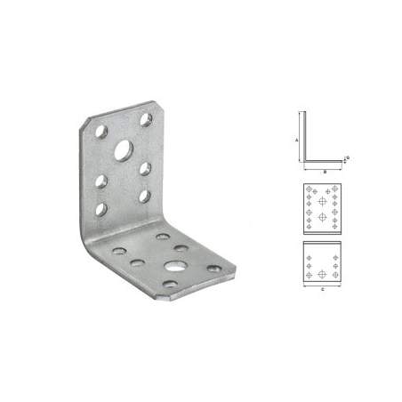 Ojačani kotni nosilec 90 x 90 x 65 mm