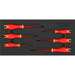 Elektrotehnični izvijači SL/TORX, 7-delni, jeklo S2, 1000V, EVA vložek