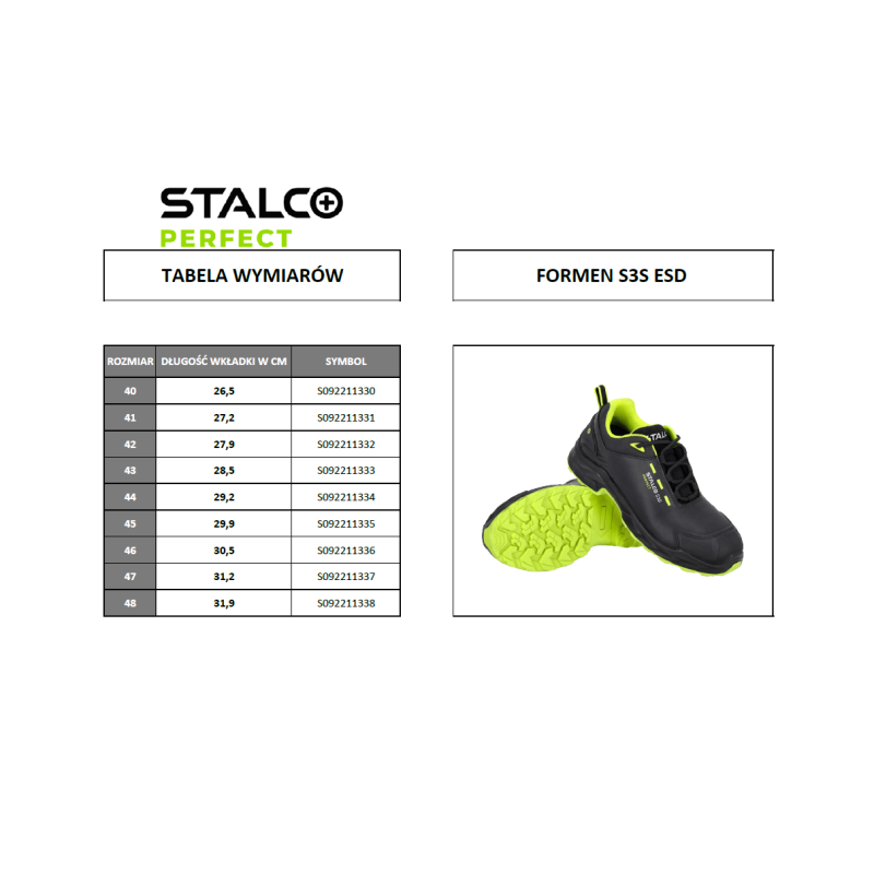 Zaščitni čevlji FORMEN LOW S3S ESD  št. 45