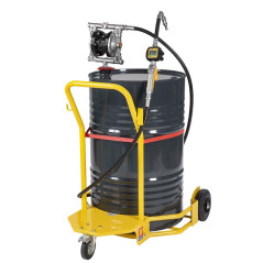 Komplet za olje na kolesih s pnevmatsko membransko črpalko za sode 180-220 l, R=1:1, 1/2", pretok 55 l/min