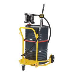 Komplet za olje na kolesih s pnevmatsko membransko črpalko za sode 180-220 l, R=1:1, 3/4", pretok 110 l/min