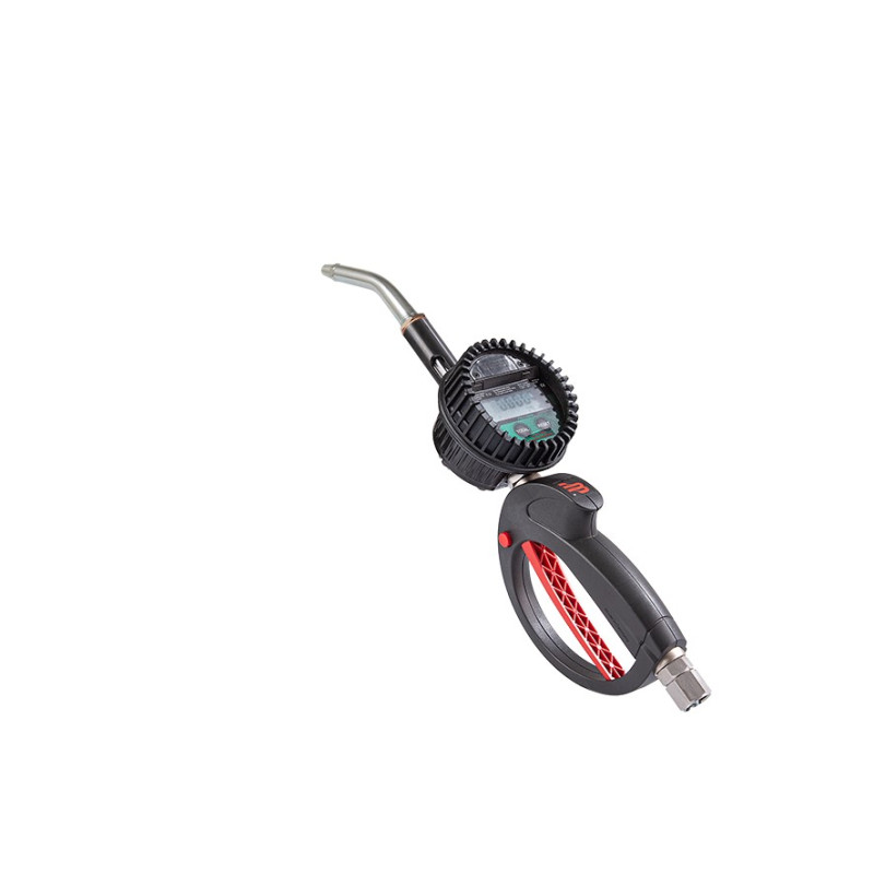 Digitalna točilna pištola za olje s togim koncem 30° D. 138 mm, samodejni protikapljični ventil Ø 12 mm, odobritev MID