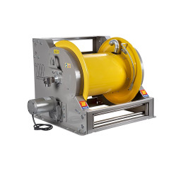 Industrijski navijalni koluti iz lakiranega jekla, motorizirani, električni, serija FE-603 115V, za vodo 150°C, 1", brez cevi