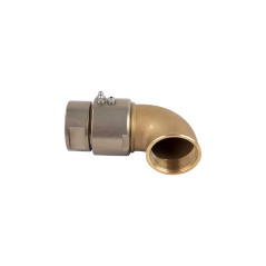 Vrtljivi priključek 90° zrak-voda iz eloksiranega aluminija M2 BSP-F 54X1,5