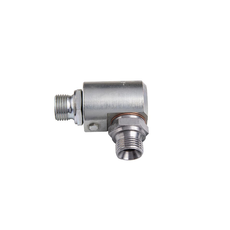 Vrtljivi priključek 90° iz pocinkanega jekla za mast M1/2" -M1/2" BSP
