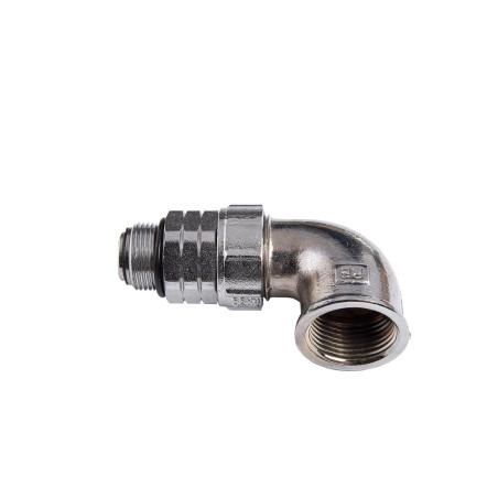 Kotni vrtljivi priključek 90° iz pocinkanega jekla in eloksiranega aluminija za dizel M 3/4" -F 1" BSP