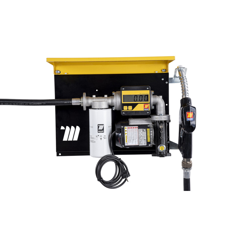 Stenska postaja WALL MEC 70 l/min 115V/60Hz s samodejno točilno pištolo, merilnikom pretoka, filtrom in sesalno cevjo