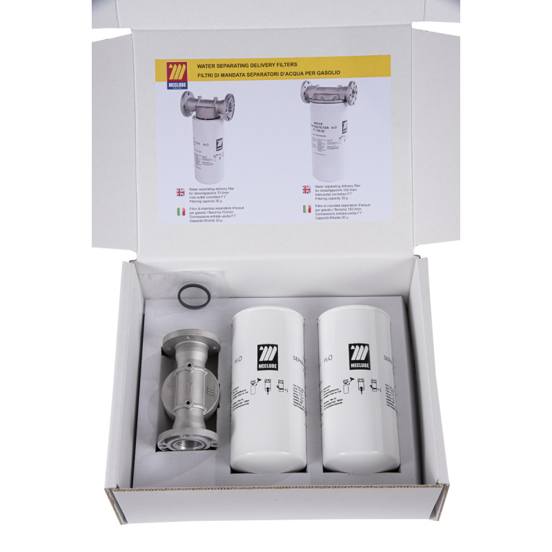 Tlačni filter z ločevanjem vode, 2 vložka 30 μ, za dizel/bencin 70 l/min