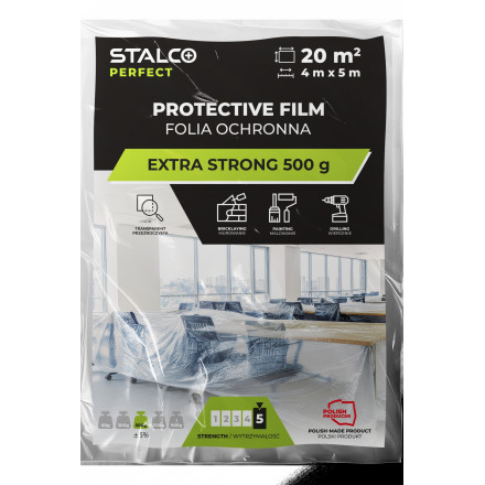Zaščitna folija za pleskanje 4x5m LDPE 500g Extra Strong