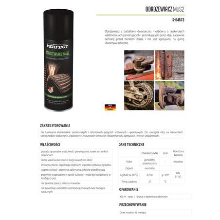 Odstranjevalec rje MoS2 400ml