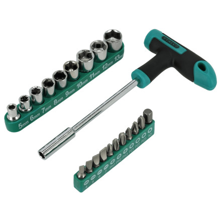 Komplet T izvijač z nastavki 21/1