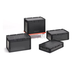 Meva ESD plastični zaboj s pokrovom 400x300x235