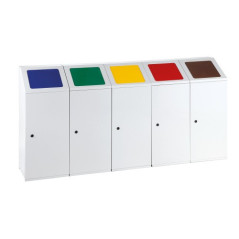 Kovinski Zabojnik za ločevanje 100L  - Zelen pokrov