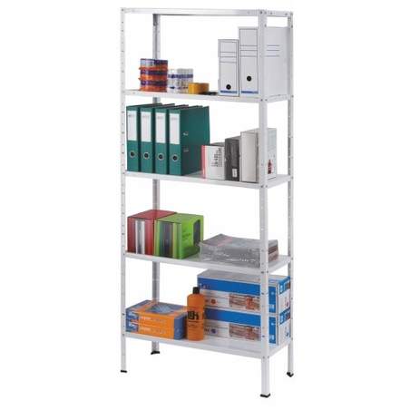 Univerzalni regal, bele barve - 5 polic