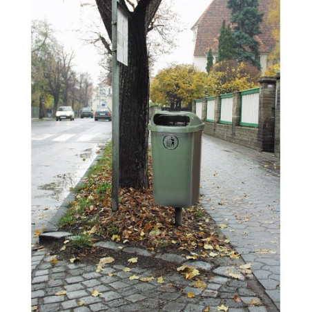 Plastični ulični koš - Moder
