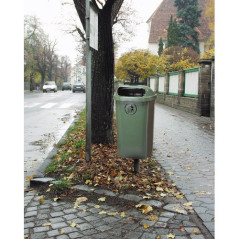 Plastični ulični koš - Oranžen
