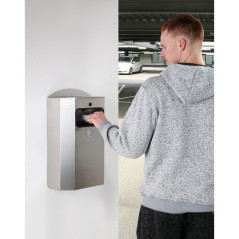 Zidni pepelnik s košem za smeti Inox