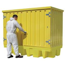 Zaprta lovilna paleta za 2 x IBC cisterno