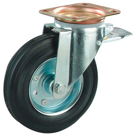 Transportno kolo, kovinski disk - vrtljivo z zavoro tip 0918