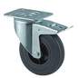 Transportno kolo, plastični disk - vrtljivo z zavoro 125 mm