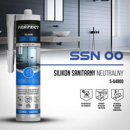 Sanitarni silikon Nevtralni 280 ml, brezbarven