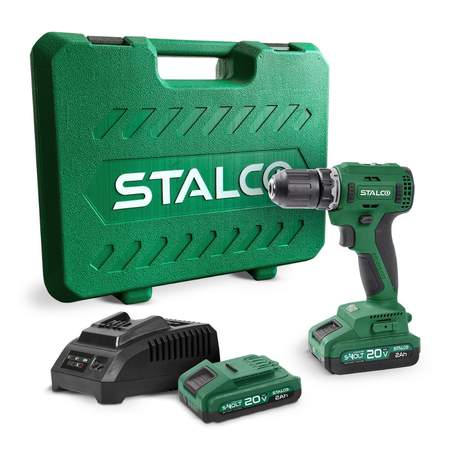 Akumulatorski vrtalnik-vijačnik DS20-55BL SET 2Ah 20V S-VOLT