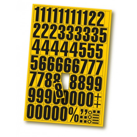 Magnetne številke za označevanje - Rumene