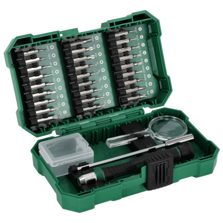 Set preciznih nastavkov in dodatkov 1/4”, 31 kos