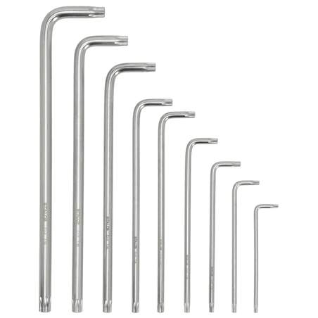 Set Extra dolgih TORX ključev z luknjo 9 kos