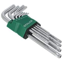 Set dolgih TORX ključev z luknjo 9 kos